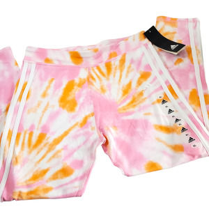 Adidas Girls Pants Size 16 Extra Large Tie Die Pink Orange